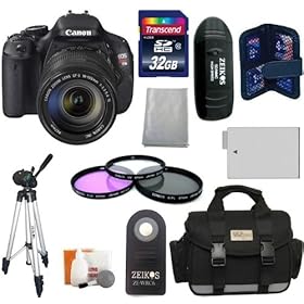 2013 Sales On Digital Cameras : Canon EOS Rebel T3i Digital Camera + Canon 18-135mm IS Lens +32GB Tripod Kit -- Includes: + Large Vidpro Camera and Lens Case (Black) + Zeikos ZE-TR26A 50-inch Camera Tripod + Zeikos LP-E8 Spare Battery + Transcend 32 GB Class 10 Memory Card + Card Reader Online