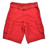 Fubu Big Boys Maroon Cargo W/Belt Short