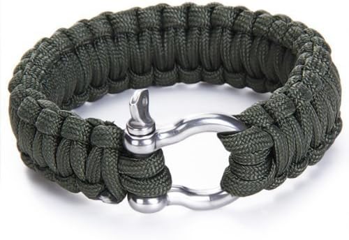 Ideal Survival Tool Paracord Bracelet - Army Green Style