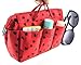 Periea Handbag Organiser Small Red With Black Hearts - Sash