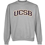 NCAA UC Santa Barbara Gauchos Arch Applique Crew Neck Fleece Sweatshirt - Ash