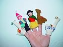 Peruvian Finger Puppets - Inca Man & Woman with Llamas