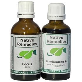 Native Remedies MindSoothe Jr. and Focus ADHD Formula ComboPack for children with ADHD and depression