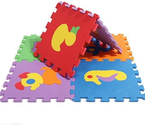 9 Pcs Kids Crawling Rug Cartoon Floor Mat Baby's Game Carpet Eva Foam Puzzle Mat Animals