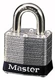 Master Lock 3BLK No. 3 Safety Lockout Padlock, Steel Body, Black Bumper