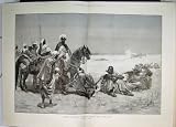 Review Old-print  / 1888 SKETCHES MOROCCO CHAIN PRISONERS REBEL TRIBE HORSE