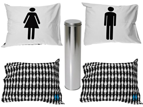 Wanted Pillow Case Set He/She, Cotton