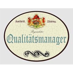 Holzschild Qualit�tsmanager - Th�ringen ( XXL Schild 36x28cm)