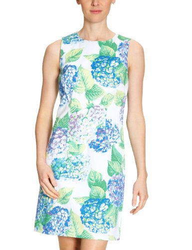 GANT Damen Kleid (knielang)  gebl&uuml;mt 450477, Gr. 38 (M), Blau (AZUR BLUE) Preisvergleich
