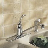 Kohler K-15172-FL-BN Coralais single-control kitchen sink faucet with 10 spout, color-matched sides