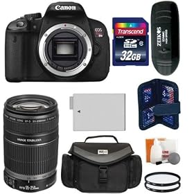 Canon EOS Rebel T4i Digital Camera Body + Canon 55-250mm IS Lens + 32 GB Master Kit - Includes: Canon EOS Rebel T4i Digital Camera (Body and Accessories) + Canon EF-S 55-250mm IS II Lens + Large Vidpro Camera and Lens Case (Black) + Transcend 32 GB Class 10 SDHC Card + Zeikos ZE-SDR-5 Card Reader + 