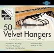 Closet Complete Ultra Thin No Slip Velvet Suit Hangers, Black, Set of 50