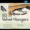 Closet Complete Ultra Thin No Slip Velvet Suit Hangers, Black, Set of 50