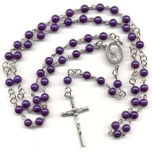 Catholic Rosary - Purple Fossil