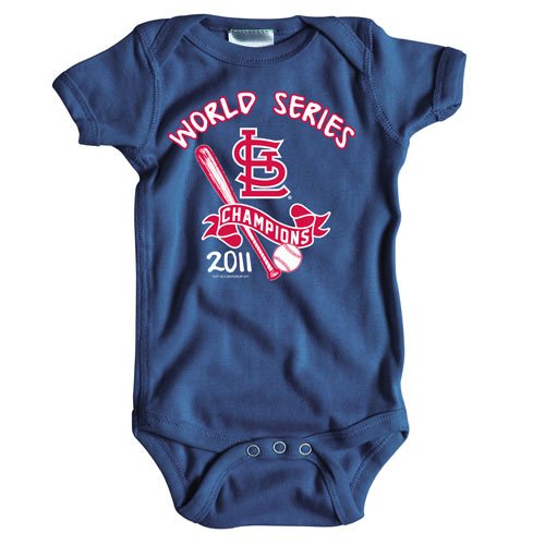 St. Louis Cardinals Infant Navy Blue 2011 World Series Champions Bat Logo Creeper (6 Months)