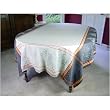 Olives Motif Grays Jacquard 100 by 65 inch French Tablecloth