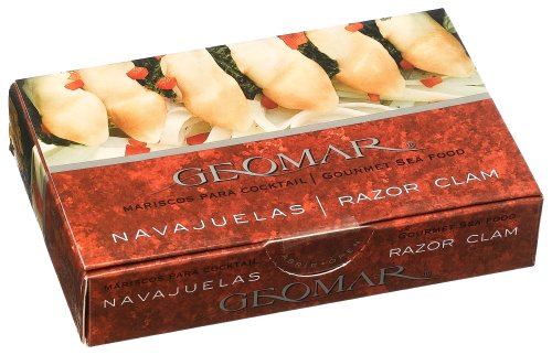 Geomar Gourmet Seafood, Navajuelas Razor Clams 3.17-Ounce Boxes (Pack of 6) by Gourmet Chilean Seafood
