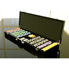 Pokerkoffer 500 Pokerchips, WOODEN BLACK EDITION