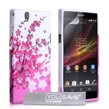 Coque Sony Xperia Z Etui Sony Xperia Z Rose / Blanc Silicone Gel Floraux Abeille Housse Coque Sony Xperia Z Etui Sony Xperia Z Rose / Blanc Silicone Gel Floraux Abeille Housse