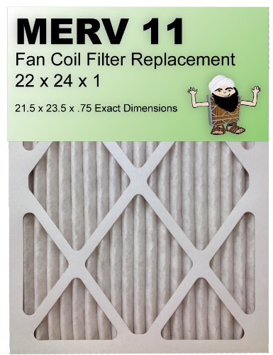 MERV 11 Fan Coil Air Filter 22x24x1 (21.5x23.5x.75), 6-Pack, For Bryant/Carrier Units