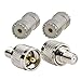 SaferCCTV 2pcs UHF Male to F Female,UHF Male PL-259 Jack Connector, 2pcs PL-259 UHF Female to UHF Female, RF Coaxial Coax Adapter
