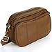 Womens Leather Adjustable Strap Multi Pocket Organizer Cross Body Purse