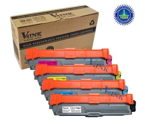 V4INKÂ® 4 Pack Replacement Color Toner Cartridges compatible with Brother TN221 TN225 toner(TN221BK+TN225CMY) compatible with Brother HL-3140cw,HL-3170cdw,MFC-9130cw,MFC-9330cdw,MFC-9340cdw