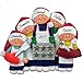 Family Baking Cookies Personalized Christmas Ornament (5 People) - 4.25