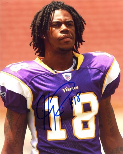 Sidney Rice Autographed/Hand Signed Minnesota Vikings 8x10 Photo