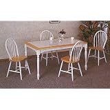 Tile Top White And Natural Table and Chair Set by