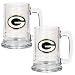 Green bay Packers NFL 2pc 15oz Glass Tankard Set- Primary Logo