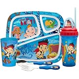 Zak Designs 5-Piece Jake and The Neverland Pirates Mealtime Serveware Set