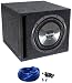 Package: Sony XS-GTX100LW 10" 1100 Watt Car Audio Subwoofer With 300 Watt RMS Power + Atrend Single 10" Mdf Vented Subwoofer Enclosure + Sub Box Wire Kit With 14 Gauge Speaker Wire + Screws + Spade Terminals