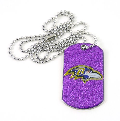 NFL Baltimore Ravens Glitter Dog Tag