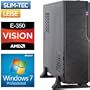 PC-System Slim-Tec AMD Zacate E-350(2x1,6 GHz), Design Slim PC, 500GB SATA III, 4096MB DDR3, AMD HD6310 DX11 HDMI/DVI , DVD-RW, Sound,GLAN, Windows7 Professional 64BIT
