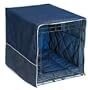 Pet Dreams 37500 X-Small Cratewear 3pc Set - Crate Cover, Mat, Bumper -Denim