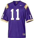 LSU Tigers #11 Youth Purple Football Jersey by Nike (12/14)