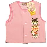 アンパンマン フリースベスト アップリケ (ピンク．80)