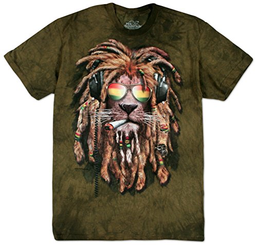 The Mountain, Smokin' Jahman T-shirt Adult, Green, SIZE: Large