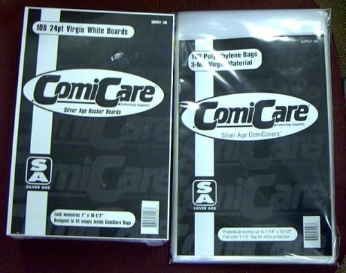 Comic Care 1pack of Silver Age Sleeves and 1 pack of Silver Age Backing Boards