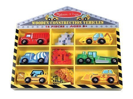 Buy Melissa & Doug Deluxe Wooden Construction Vehicles Set by Melissa and Doug now!