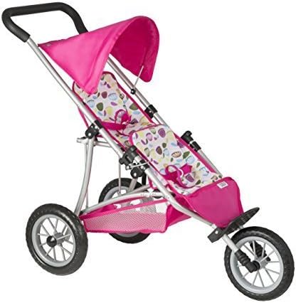 Mamas and Papas Double Decker Twin Dolls Pushchair ( Pink Petal Fabric ) by HTI Toys UK