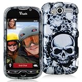 HTC MYTOUCH 4G Branded PREMIUM PROTECTOR CASE - BLACK AND WHITE SKULL