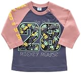 DISNEY・BABY ミッキー 幼児 長袖Tシャツ ブルー 天竺 70402-95サイズ