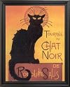 Chat Noir Black Cat Vintage Poster Ad Picture Black Framed Art Print