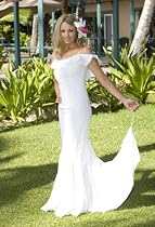 Queen Kaahumanu Hawaiian Wedding Holoku - Laua`e Collection Beach Wedding Dress