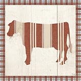 Americana Cow Finest LAMINATED Print Sarah Adams 10x10