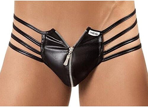 Imigao Man's Lingerie Undewear Zip Up Thong Jock Straps G String