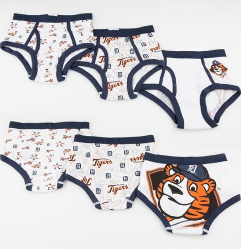 Major League Baseball Kid's Three-pack of Briefs (4, DETROIT TIGERS)