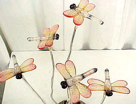 Ultra Bright Garden Dragonflies 5 Blinking LEDs Solar Lights